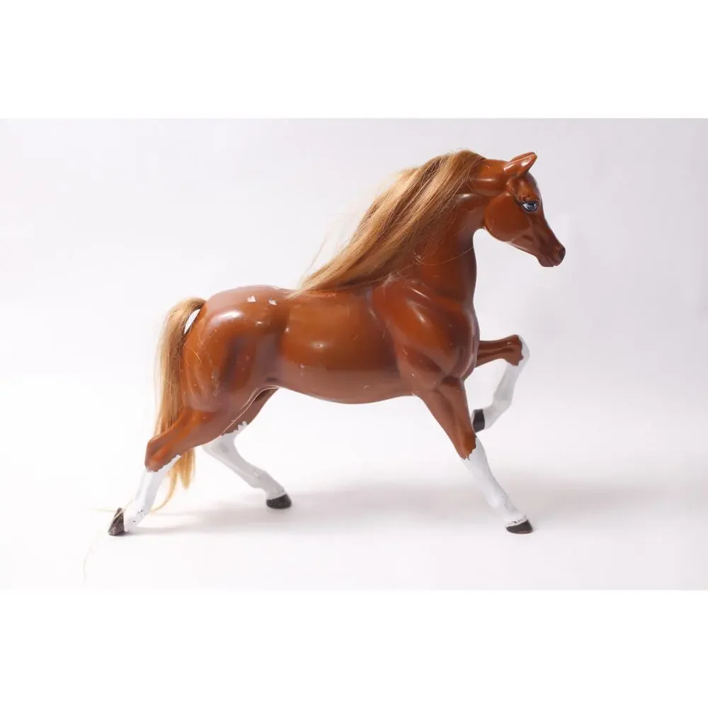 1980s 1990s Barbie Brown Horse Toy Figure w FLAWS Mattel ~ 260722-WH 655